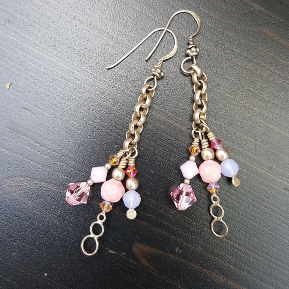 Flirty & Fun Sterling Silver Long Beaded Earrings - Picture 8 of 8